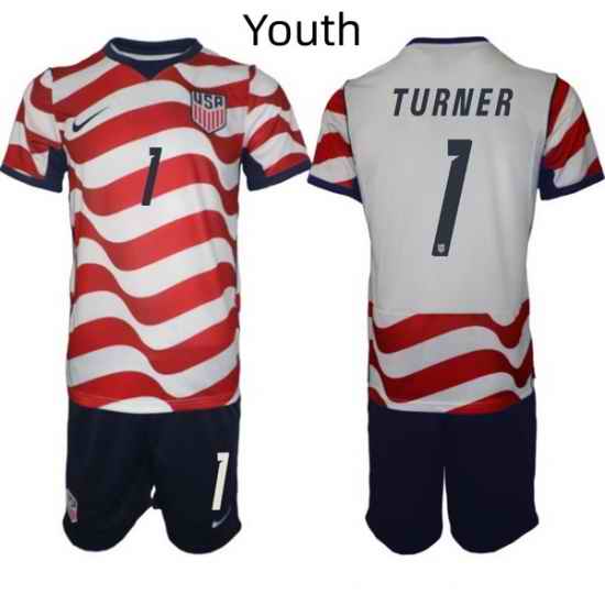 USA FIFA World Cup 2026 Soccer Red Home Jersey Matt Turner #1